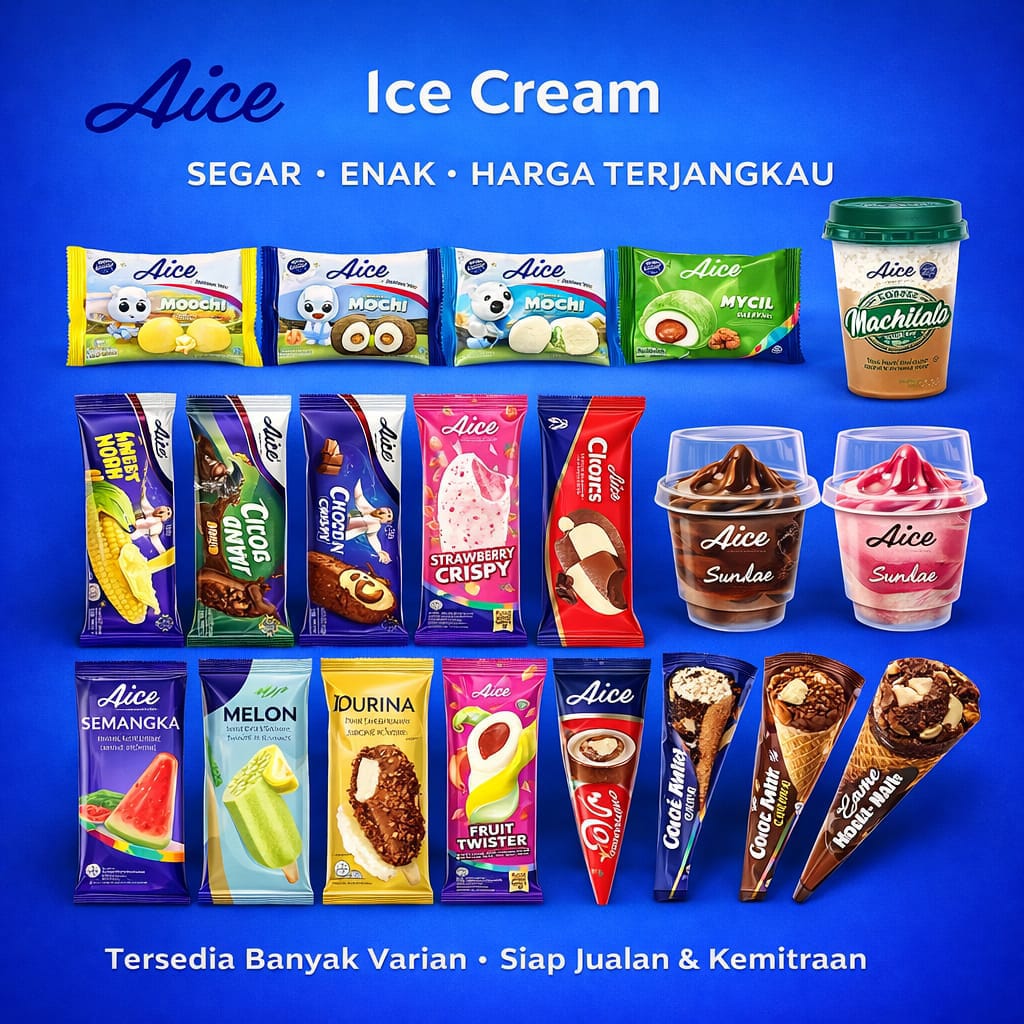 Display Varian Rasa Es Krim Aice