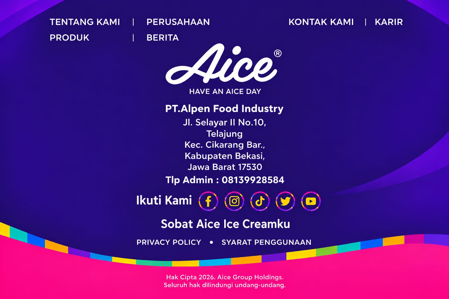 Legalitas PT Alpen Food Industry Sobat Aice
