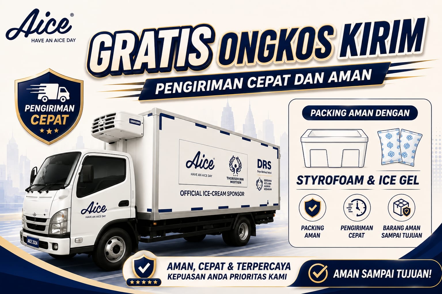 Gratis Ongkos Kirim Pengiriman Cepat dan Aman Sobat Aice