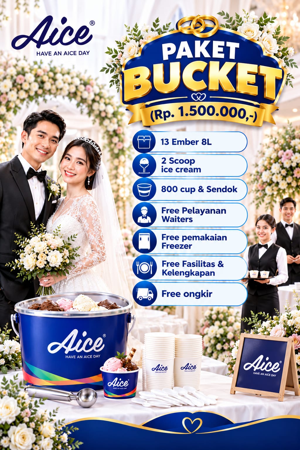 Paket Bucket Wedding 1.5 Juta Sobat Aice